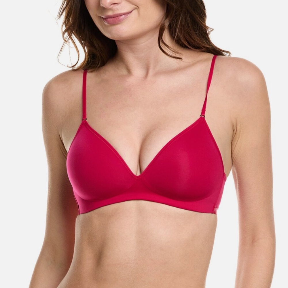 OnGossamer Next to Nothing Micro Wireless Bra In Red Size 36B NWT MSRP $40